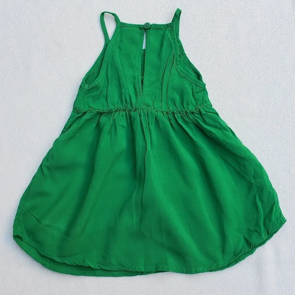 Crazy 8 green floral boho dress Size 12-18 Months